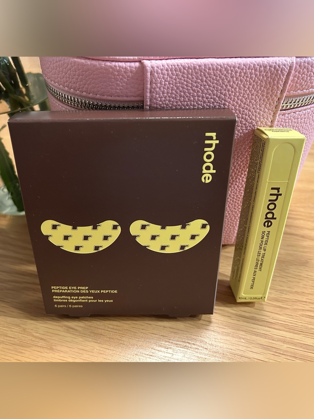 Rhode x The Biebers Banana Eye Prep & Caramelized Banana Lip Treatment Set NIB